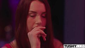 Tushy horny redhead on vacation begs for anal muff diving buttplug lick missionary doggystyle facial cunilingus