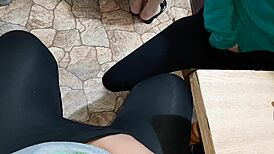 We jerk off to our stepmom while she cooks dinner - girls fly orgasm 😈