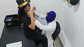 masked doctor seduced by nurse at new year's eve party