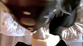 Blonde says, 'Suck my small tits while I blow your big cock'