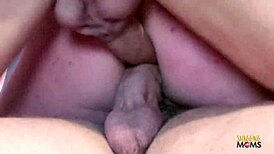 hey, this cute brunette with big ass and tattoos is getting double penetrated on the sofa 😏