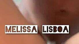 Melissa lisboa shows off while taking cum in mouth and ass