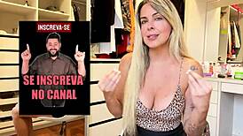 Teen Nerd Tries On Provocative Lingerie In Bikini. Amateurs Watch The Sexy Show.