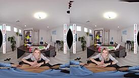 Abby Adams deepthroats in office reality 😈