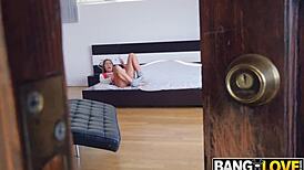 August Ames Caught Masturbating with Romeo in Cowgirl Position