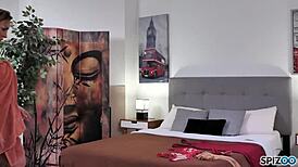 Spizoo's Aubrey Black takes on a massive dick, showing off big boobs and booty in retro heels.