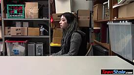 lp officer fucked his curvy teen thief stepdaughter at work in doggystyle