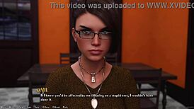 being a dik 143, hot rich brunette ASKS me HARD QUESTIONS in outfit