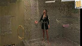 sexy brunette darling drills her smooth pussy with dildo 😍