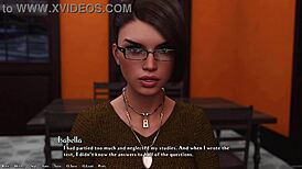 being a dik 143, hot rich brunette ASKS me HARD QUESTIONS in outfit