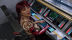 Flirting Hard with Half-Robot Girl in Space 18