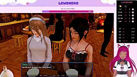 Vtuber lewdneko plays harem hotel part 26