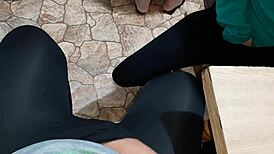 We jerk off to our stepmom while she cooks dinner - girls fly orgasm 😈