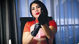 Hey, curious about Dominafire’s wild latex glove fetish in the hospital?