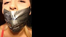 I'm your gagged little secret, bound in bondage and choked during deepthroat