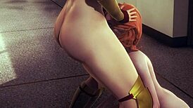 Feeling Intense Passion in This Futanari Hentai Threesome with Black Widow, Wonder Woman, and Harley Quinn