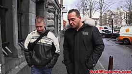 European Hooker in Amsterdam Sucks Dick and Gets Jizz on Tits