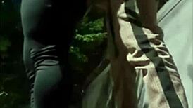 yo, caught some wild outdoor sucking and banging in public today