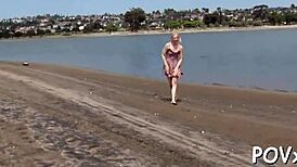 The hot teen chick with a beautiful butt gets fucked hard in POV.