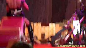 hot stepmom strips seductively on stage for all to see