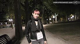 i'm like, this 18 year old brunette teen in anal casting, uh, getting my ass fucked with toys