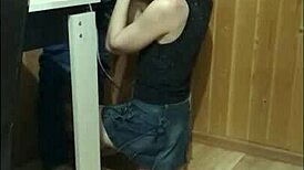 I gave a rough blowjob to a big cock on the balcony