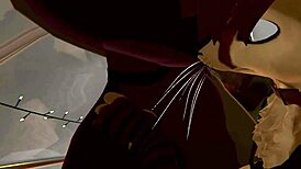 Rough quickies between plushy and his femboy friend