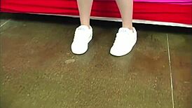 Kayla deepthroats dick with ball licking in POV sucking