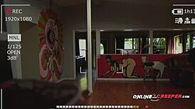 Online creeper catches a new victim in bondage and blowjob scene 😈