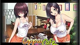 Oppaicafe: Step Mother and Step Sister in Wet T-Shirt with Huge Tits