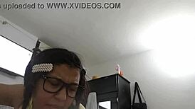 colombian brunette films porn for husband but fucks neighbor