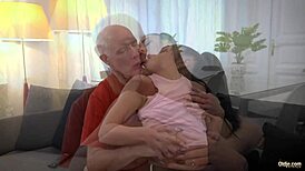 super hot young ebony rides old man's cock and swallows cum 😍