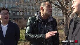 Beautiful Rebeca Sharon's Big Ass Cumshot In Public