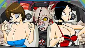 Resident evil animation flashes monster tits in hentai game