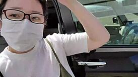 frustrated married woman spreads legs, exposes breasts in outdoor lot... wild! 😳