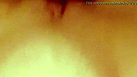 Amateur brunette rides cock and cums on her big ass.