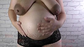 Your pregnant wife motivates cuckold with big tits 😍