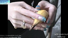 Look at these artificial nails fingering that tight asian pussy.