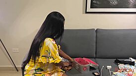 Beggar, did you blackmail the blonde lady for wet cowgirl ass blowjob sex?