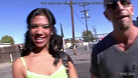 i feel so overwhelmed watching this muscled stud open an ebony babe's pussy before the jizz dessert