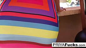 Priya Rai, the busty MILF goddess, solo play with a big toy