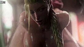 Cammy White bent over for creampie in Street Fighter round 1?