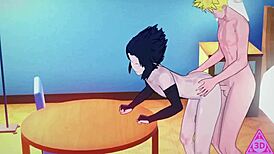 Naruto and Sasuke engage in intense gay assfucking and anal sex in this hentai video
