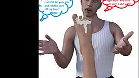 must watch 3d cuckold foot fetish comic!
