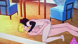 Naruto and Sasuke engage in intense gay assfucking and anal sex in this hentai video
