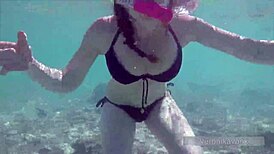 Public Exhibitionist German Teen Veronikavonk Flashes Big Boobs On Sea