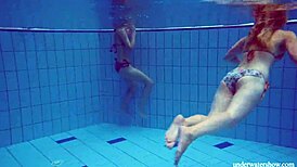 marusia and melisa darkova ripping clothes underwater on the beach 😍