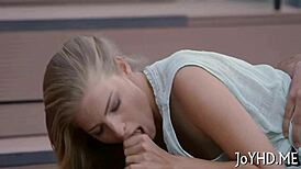 Young Croatian teen's tight pussy gets split by a big ramrod in hardcore action.