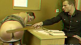 Teacher punishes teen with hardcore assfucking in the garage