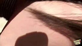 Sasha Grey takes it hard in mouth, pussy, and ass. Dirty guy pounds her with monster cock.